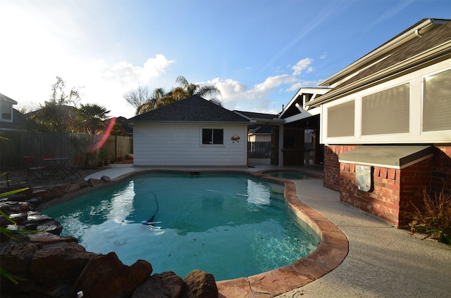 22503 Rippling Shore Ct, Katy, TX 77494 - view of pool featuring a patio area and a pool with connected hot tub