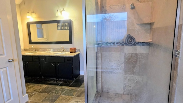 2014 Lexington Woods Dr, Spring, TX 77373 - full bathroom featuring tiled shower and double vanity