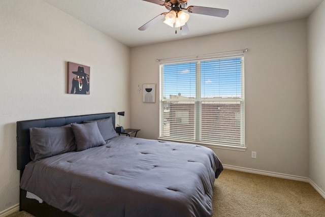 620 Cathedral Sq, Beaumont, TX 77701 - bedroom with baseboards, carpet, and ceiling fan