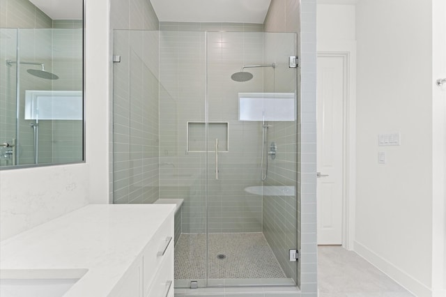 322 Aurora St, Houston, TX 77008 - full bath featuring vanity and a stall shower