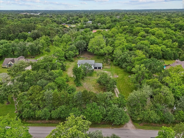 3422 N Elm Rd, Santa Fe, TX 77517 - aerial view of property and surrounding area with a forest