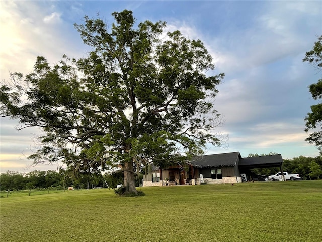 3295 Fm 524, Sweeny, TX 77480 - view of grassy yard with an attached carport