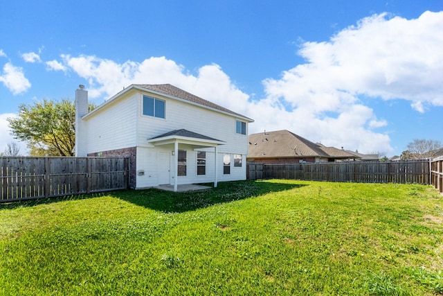 1802 Dominic Ln, Houston, TX 77049 - back of property featuring a chimney and brick siding
