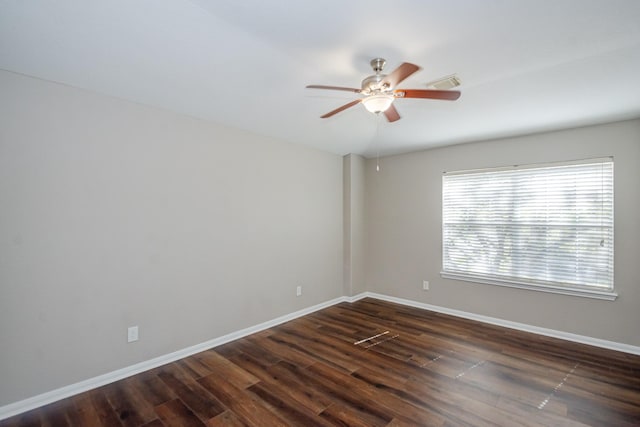 1802 Dominic Ln, Houston, TX 77049 - unfurnished room with a ceiling fan, dark wood-style flooring, and baseboards