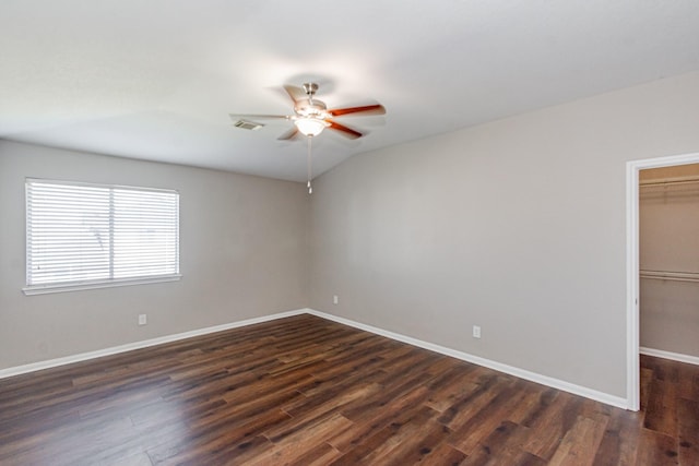 1802 Dominic Ln, Houston, TX 77049 - spare room with a ceiling fan, dark wood finished floors, and baseboards