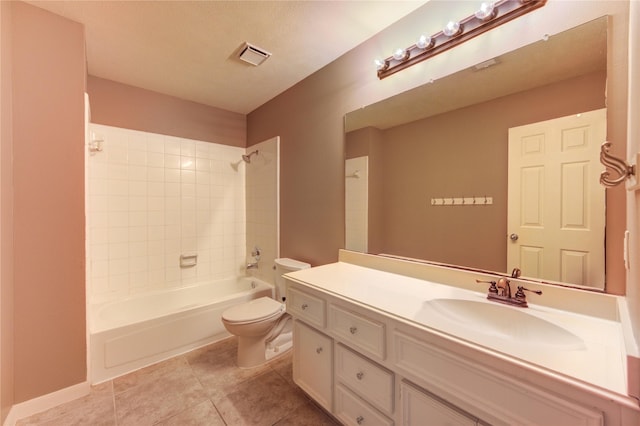 1322 Village Garden Dr, Missouri City, TX 77459 - full bathroom with vanity, tub / shower combination, and tile patterned floors