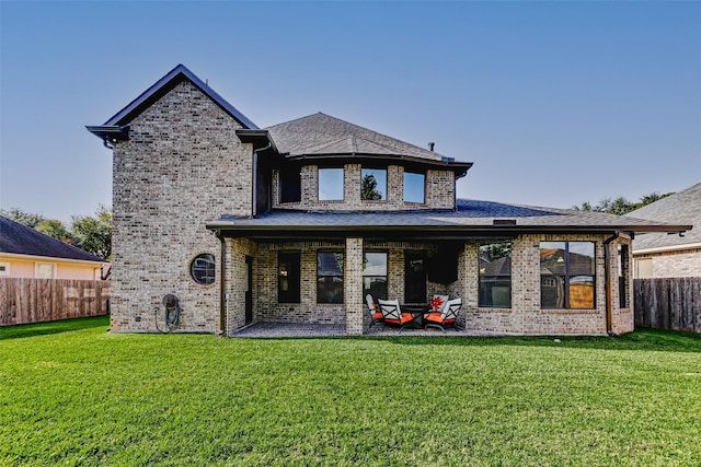 8215 Frontenac Dr, Houston, TX 77071 - rear view of property featuring brick siding and a patio