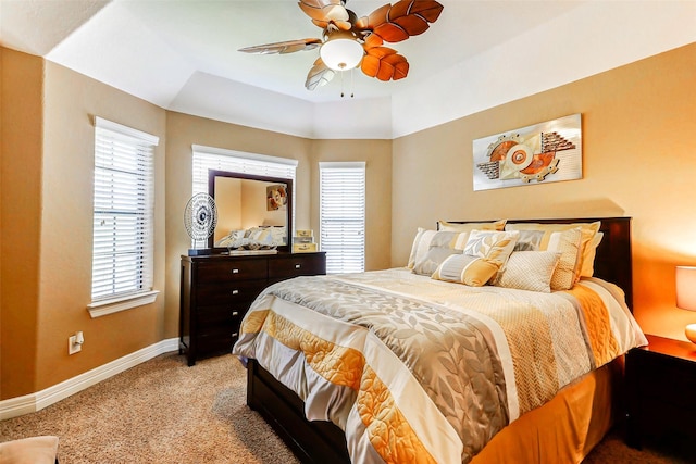 8215 Frontenac Dr, Houston, TX 77071 - bedroom with carpet, baseboards, multiple windows, and a ceiling fan