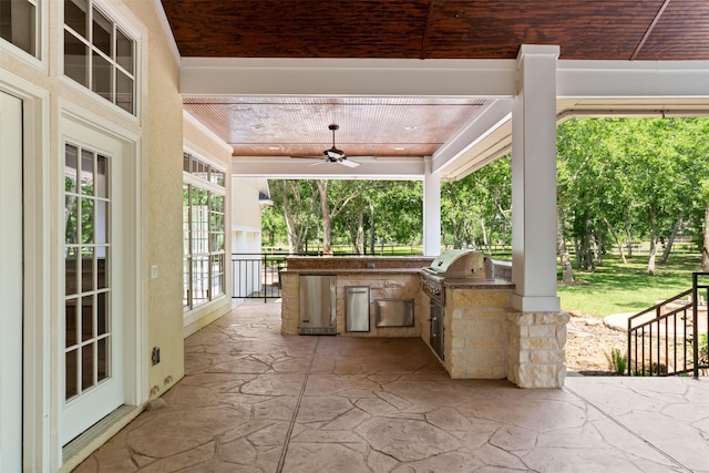 2042 Darby Ln, Fresno, TX 77545 - view of patio / terrace featuring a ceiling fan