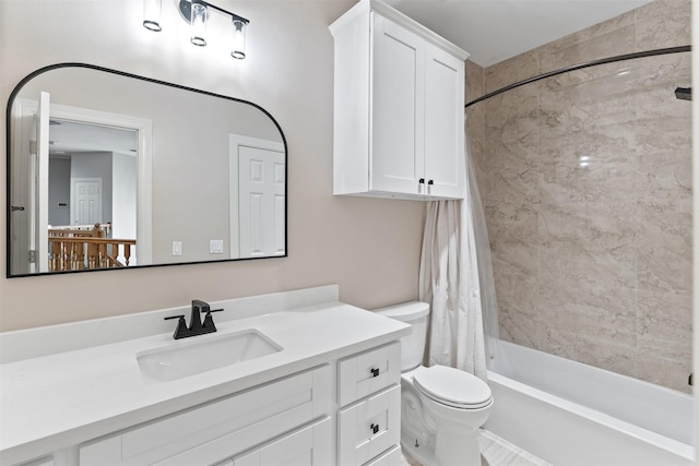 2042 Darby Ln, Fresno, TX 77545 - bathroom featuring toilet, vanity, and shower / tub combo