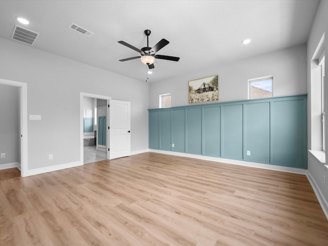 17511 Autumn Leaves Dr, Conroe, TX 77302 - spare room with ceiling fan, wood finished floors, and recessed lighting