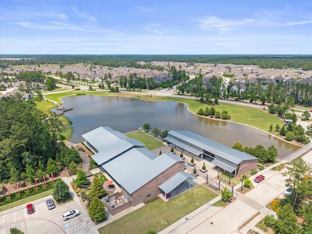 17511 Autumn Leaves Dr, Conroe, TX 77302 - aerial view of residential area featuring a large body of water