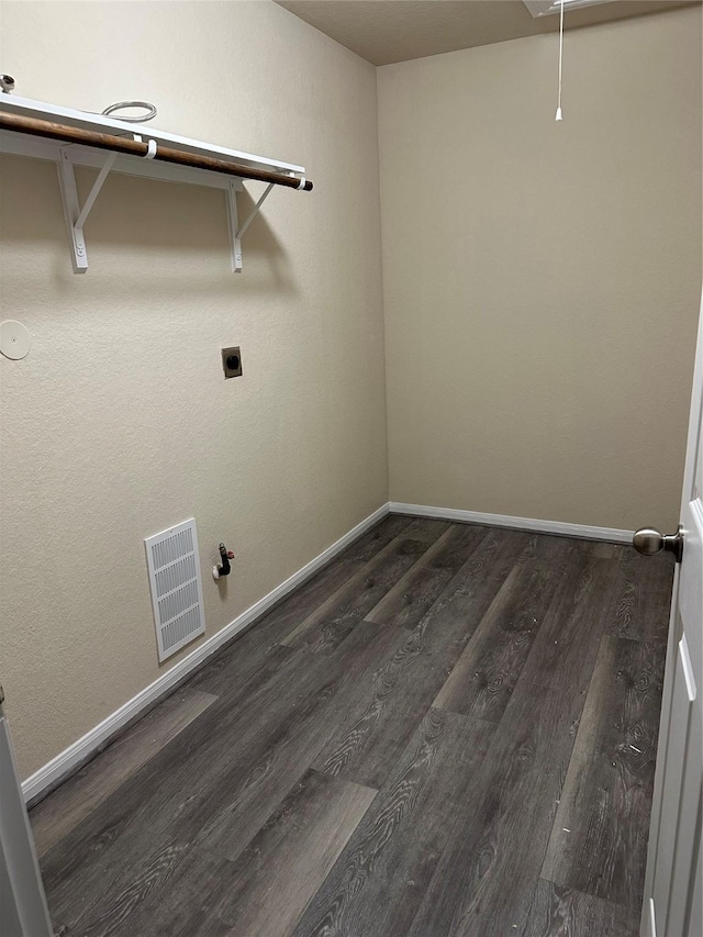 3423 Single Ridge Way, Katy, TX 77493 - washroom with wood finished floors, hookup for an electric dryer, and baseboards