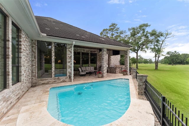 2722 N Southern Oaks Dr, Houston, TX 77068 - view of swimming pool featuring a patio and outdoor lounge area