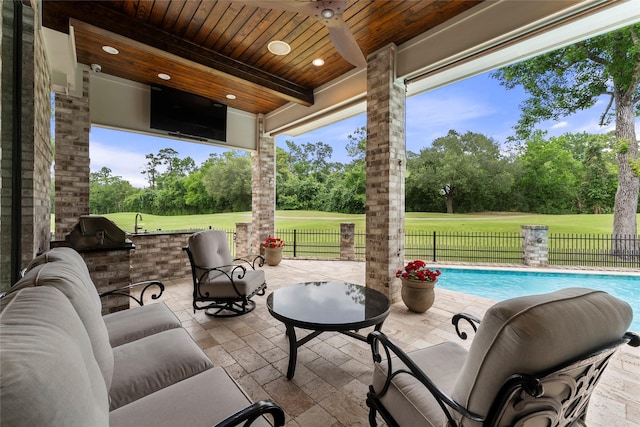 2722 N Southern Oaks Dr, Houston, TX 77068 - view of patio with view of scattered trees and grilling area