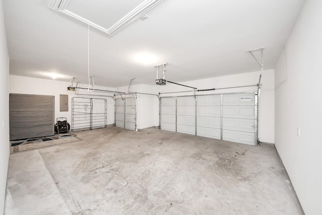 8034 Royal Palm Dr, Fulshear, TX 77441 - garage with electric panel and a garage door opener
