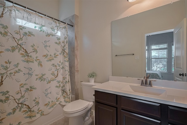 27003 Lindenwood Creek Ln, Katy, TX 77494 - bathroom with vanity, shower / tub combo, and toilet