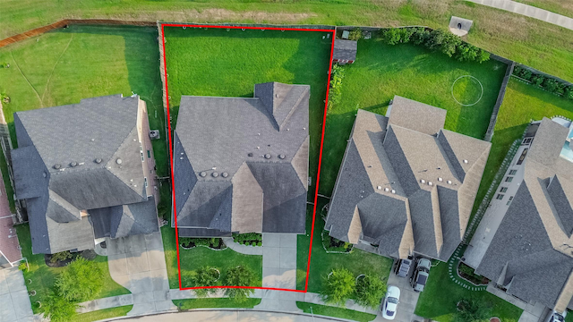 27003 Lindenwood Creek Ln, Katy, TX 77494 - aerial view of residential area featuring property parcel outlined