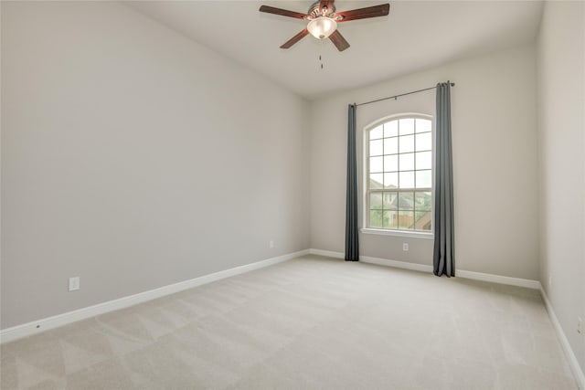 26510 Crimson Bluff Ln, Katy, TX 77494 - spare room featuring ceiling fan, light colored carpet, and baseboards