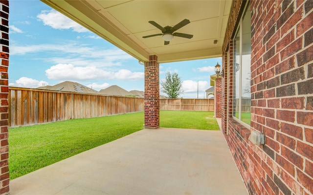 26510 Crimson Bluff Ln, Katy, TX 77494 - view of patio featuring ceiling fan