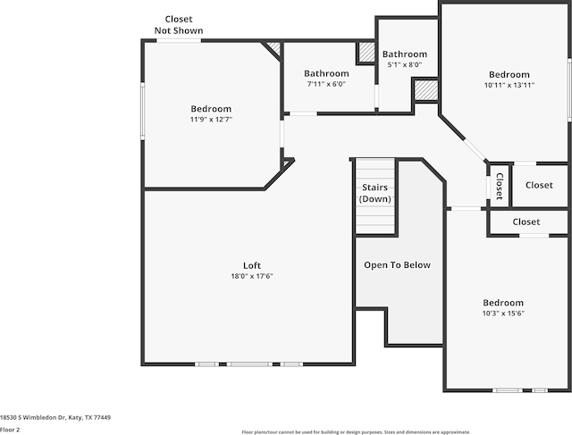 18530 S Wimbledon Dr, Katy, TX 77449 - home floor plan
