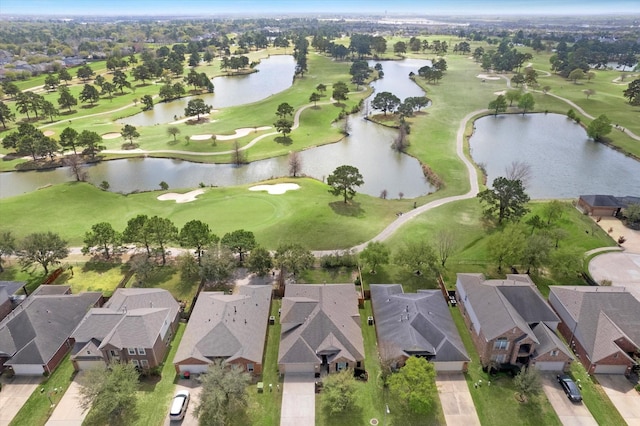 18719 Cypress Lake Village Dr, Cypress, TX 77429 - aerial view of property and surrounding area with nearby suburban area, a local golf course, and a large body of water