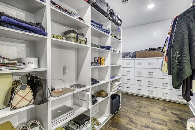 5315 Hammond Cir, Iola, TX 77861 - spacious closet with dark wood-style flooring