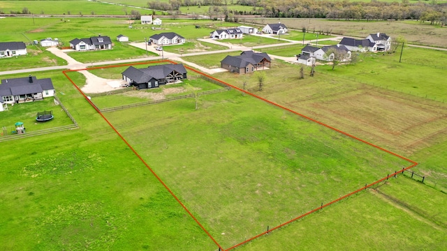 5315 Hammond Cir, Iola, TX 77861 - aerial view of sparsely populated area with property parcel outlined and a pastoral area