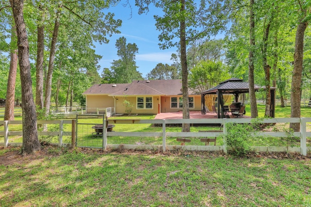 24240 Oak Hollow Blvd, Hockley, TX 77447 - rear view of house featuring a gazebo