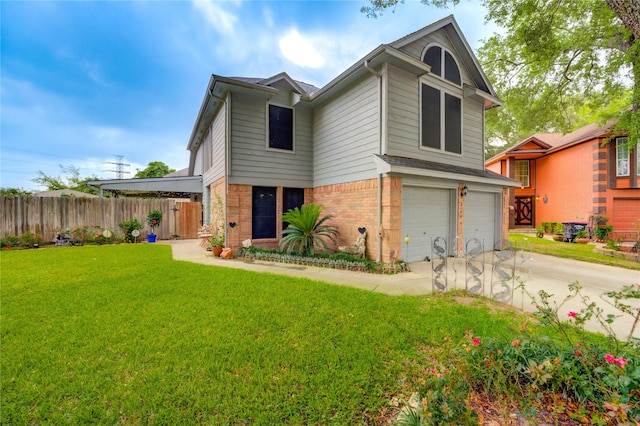 4406 Hidden Trace Ct, Houston, TX 77066 - view of front of home featuring brick siding, a garage, and driveway