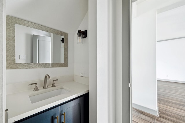 18715 Big Cypress Dr, Spring, TX 77388 - bathroom with vanity and wood finished floors