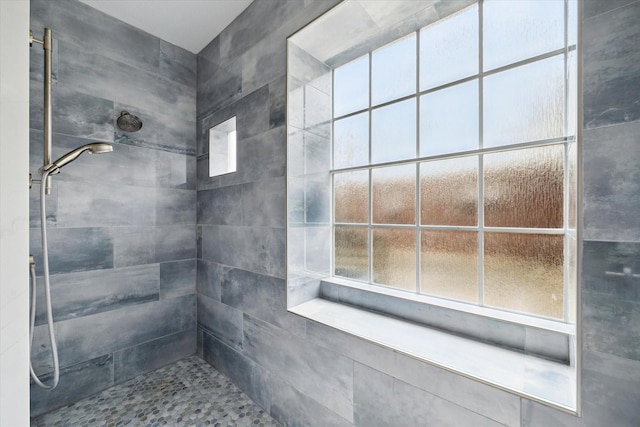 18715 Big Cypress Dr, Spring, TX 77388 - bathroom featuring a tile shower
