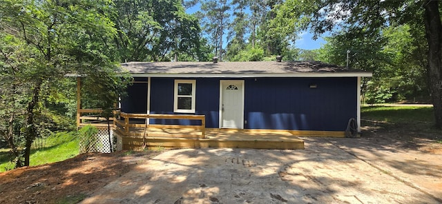 110 Hidden Cir, Coldspring, TX 77331 - view of front of house featuring a deck