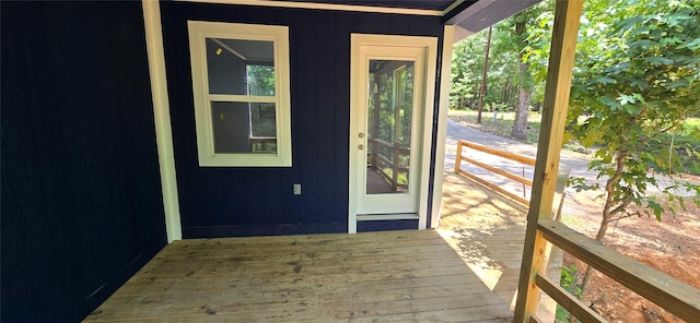 110 Hidden Cir, Coldspring, TX 77331 - view of exterior entry with a deck