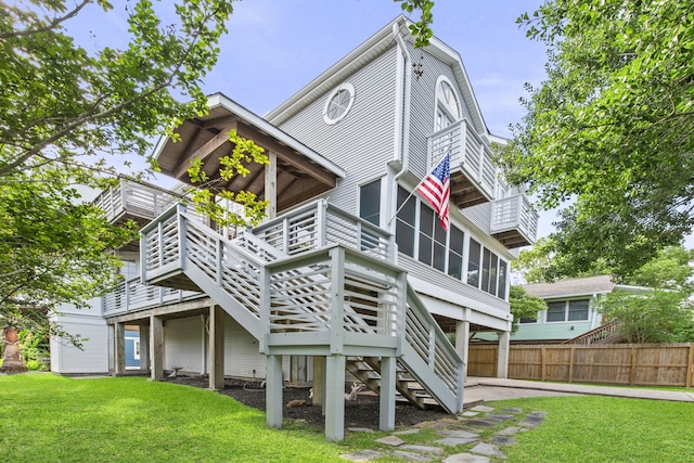 718 Pine Rd, Clear Lake Shores, TX 77565 - back of house with stairs