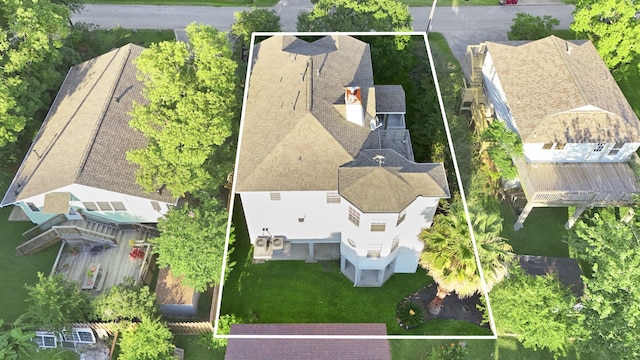 718 Pine Rd, Clear Lake Shores, TX 77565 - aerial view of property's location featuring property parcel outlined