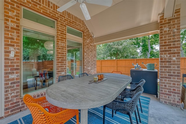 5918 Emmit Creek Ln, Sugar Land, TX 77479 - view of patio with a ceiling fan