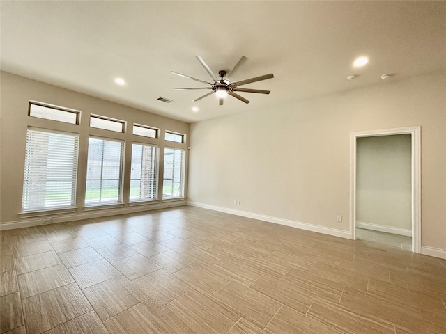 2023 Deer Vly, Missouri City, TX 77459 - spare room with a ceiling fan, recessed lighting, and baseboards