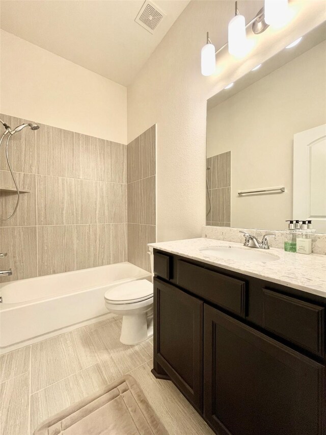 2023 Deer Vly, Missouri City, TX 77459 - full bath with vanity, toilet, and shower / bathtub combination