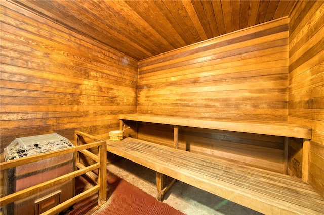 3505 Sage Rd Unit 2405, Houston, TX 77056 - relaxing sauna / steam room with wood ceiling and wood walls