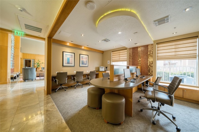 3505 Sage Rd Unit 2405, Houston, TX 77056 - office with a textured ceiling and recessed lighting