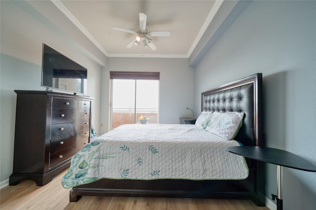 3505 Sage Rd Unit 2405, Houston, TX 77056 - bedroom featuring wood finished floors, ornamental molding, and ceiling fan