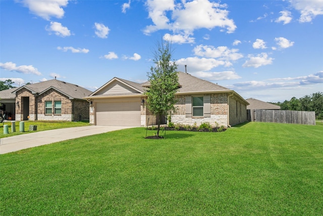 3313 Cold Swan Ct, Conroe, TX 77301 - ranch-style home featuring concrete driveway and a garage