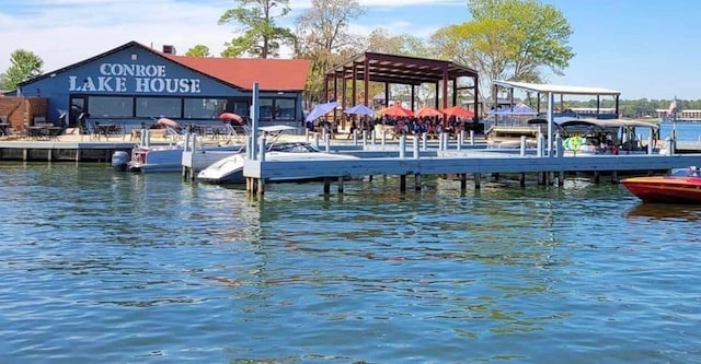 3313 Cold Swan Ct, Conroe, TX 77301 - dock with a water view