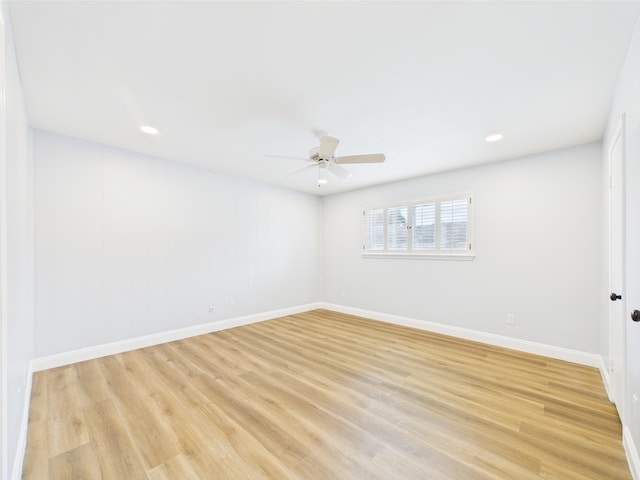 10380 Briar Forest Dr Unit 32/6, Houston, TX 77042 - spare room with ceiling fan, light wood-type flooring, baseboards, and recessed lighting