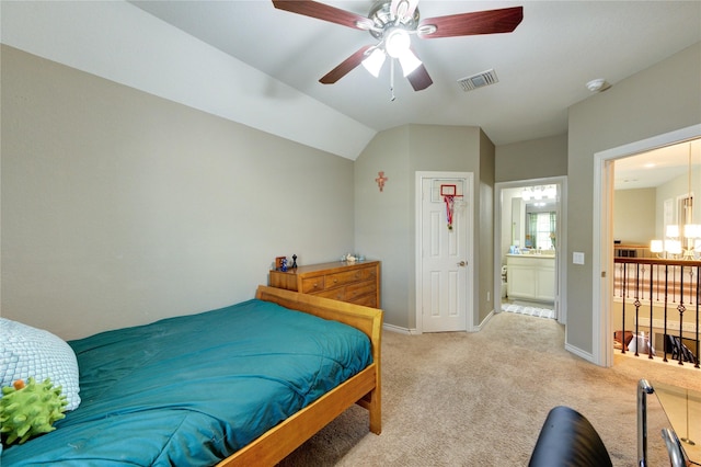 9710 Wild Orange Ct, Spring, TX 77379 - carpeted bedroom featuring a chandelier, baseboards, and a ceiling fan