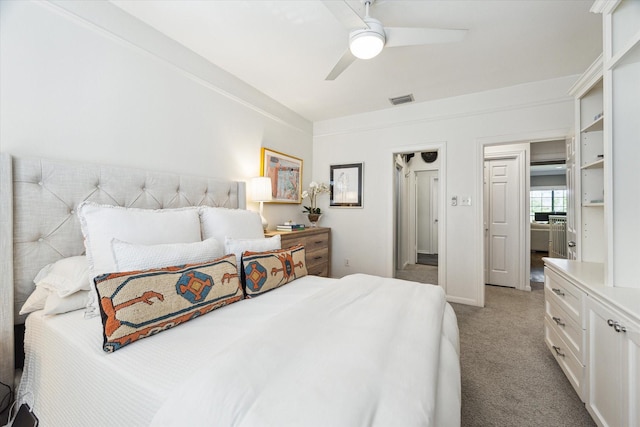 19 Crestwood Dr Unit 4, Houston, TX 77007 - bedroom featuring light carpet and ceiling fan