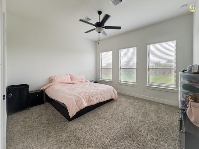 31334 Balsam Hawk Ln, Hockley, TX 77447 - bedroom featuring carpet, baseboards, and ceiling fan