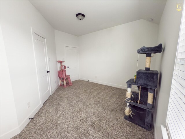 31334 Balsam Hawk Ln, Hockley, TX 77447 - playroom featuring carpet, baseboards, and vaulted ceiling