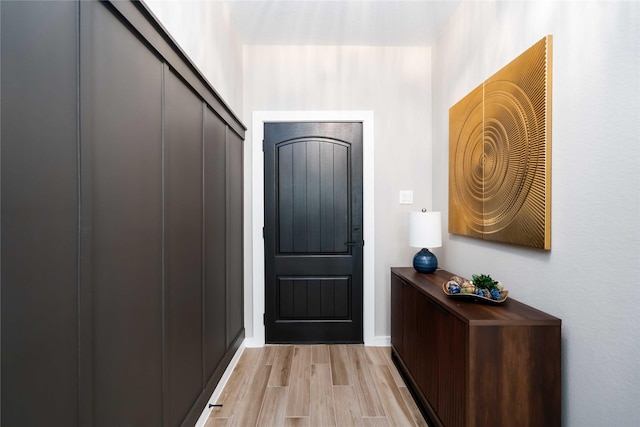 8414 Bay Ridge Cir, Baytown, TX 77523 - entryway with light wood-type flooring